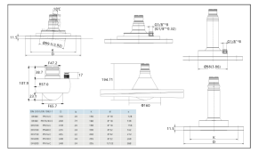 FLDA04 Adjustable Radar Antenna Kit physical specifications and dimensions