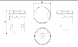 FLDM02 120GHz Radar Distance Measurement Module physical specifications and dimensions