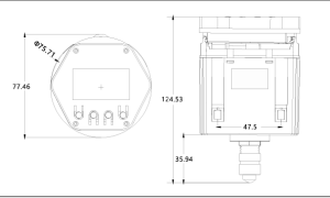 FLDM09 Guided Wave Radar Distance Measurement Module physical specifications and dimensions