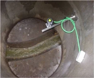 GaugerBAT Battery Pack and PTS Programmable Timer Switch Barrier powering GaugerGSM level sensor in explosive atmosphere