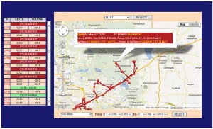 GaugerNET web platform map view for tank level, volume and GPS location monitoring
